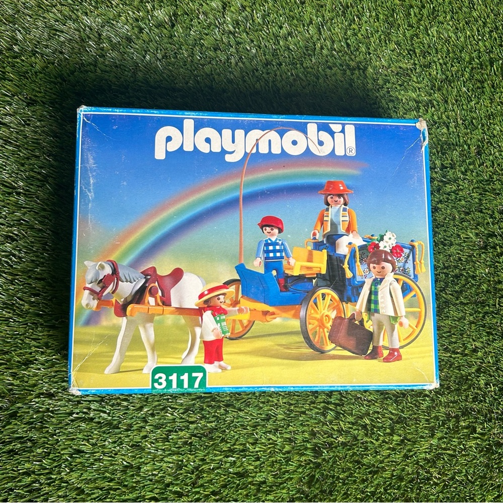 Vintage 2001 Playmobil 3117v1 - Horse & Buggy
